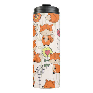 vintage hand drawn seamless pattern. Cute cartoon Thermal Tumbler