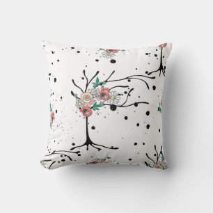 Vintage hand drawn seamless pattern graphic illust cushion