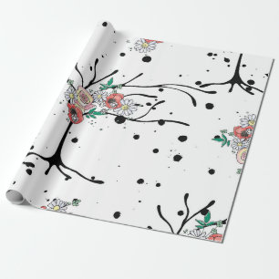 Vintage hand drawn seamless pattern graphic illust wrapping paper