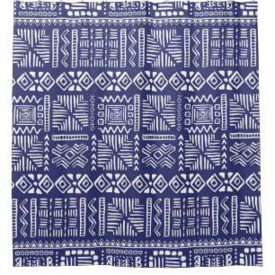 Vintage Hand Drawn vintage Ethnic Style Seamless P Shower Curtain