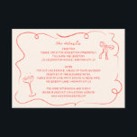 Vintage Hand Drawn Wedding Details Card<br><div class="desc">This hand drawn details card template featuring cute hand drawn elements and a retro themed font pairing. Edit all wording and colours to make this invitation card fit your own personal style   event theme.</div>
