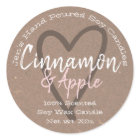 Vintage Hand Poured Candle Kraft Paper Purple