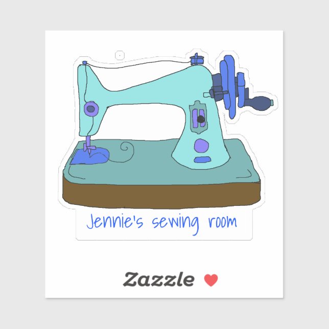 Vintage handcrank sewing machine, personalised (Sheet)
