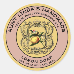 Vintage Handmade Soap Label Template