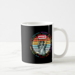 Vintage Hands Off Protest Anti Trump Coffee Mug
