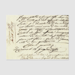 Vintage Handwriting Tissue Paper