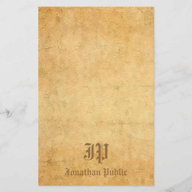 Vintage Handwritten Monogram Chic Template Elegant (Front)