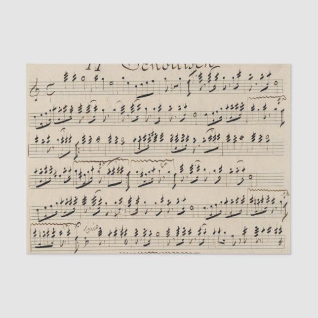 Vintage Handwritten Sheet Music (Front)