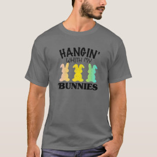 Vintage Hangin With My Bunnies Easter Bunny Women T-Shirt