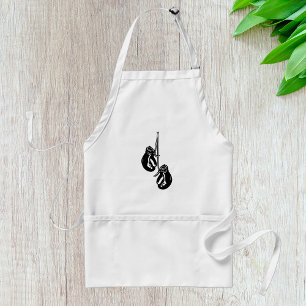 Vintage Hanging Boxing Gloves Retro Fighter Standard Apron