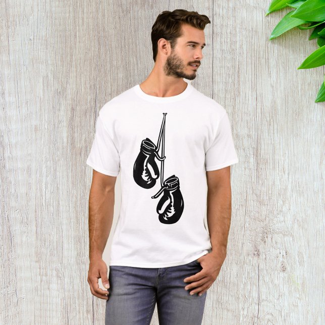 Vintage Hanging Boxing Gloves Retro Fighter T-Shirt (Creator Uploaded)