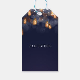 Vintage Hanging Light Bulbs Rustic Wedding Favour Gift Tags