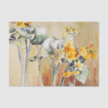Vintage Hannah Overbeck Art nouveau yellow flowers