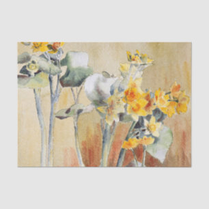 Vintage Hannah Overbeck Art nouveau yellow flowers Tissue Paper