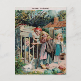 Vintage Hansel & Gretel 1906 Postcard