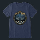 Vintage Hanukkah Menorah Tri-Blend Shirt<br><div class="desc">Vintage Hanukkah Menorah</div>