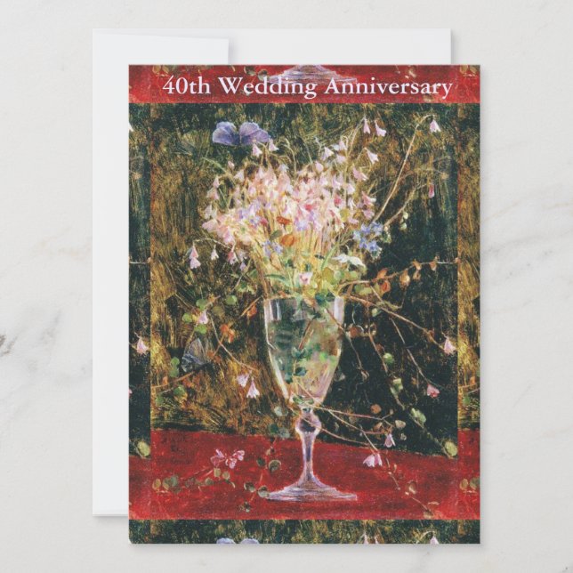 Vintage Happy 40th Wedding Anniversary (Front)