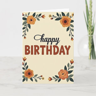 Vintage Happy Birthday Card
