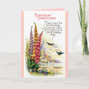 Vintage Happy Birthday card