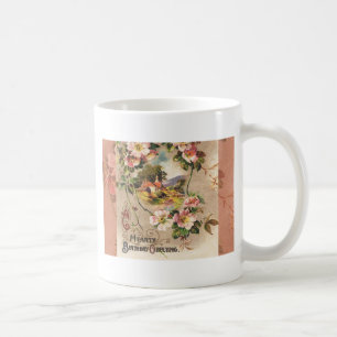 Vintage Happy Birthday Card Artwork Coffee Mug