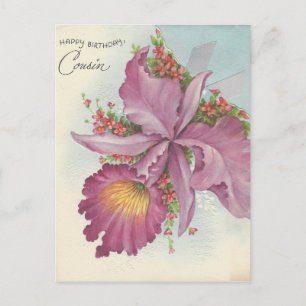 Vintage Happy Birthday Cousin Postcard