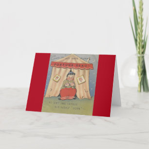 Vintage Happy Birthday Fortune Teller Card
