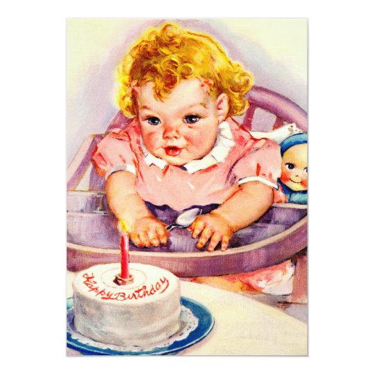Vintage Happy Birthday Invitations