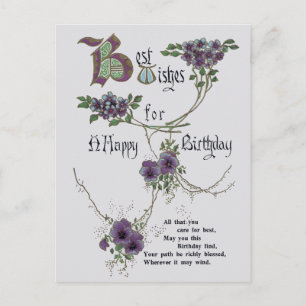 Vintage Happy Birthday postcard
