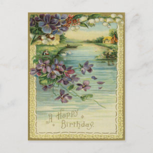 Vintage Happy Birthday Postcard