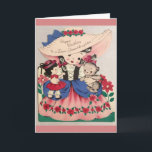 Vintage - Happy Birthday to a Dear Granddaughter, Card<br><div class="desc">A vintage birthday card image for a Granddaughter features a pretty little Southern Belle wearing a dress decorated with roses at the hem. She holds a doll in one arm and a kitten in the other. On her broad-brimmed straw hat are the words, "Happy Birthday to a Dear Granddaughter." The...</div>
