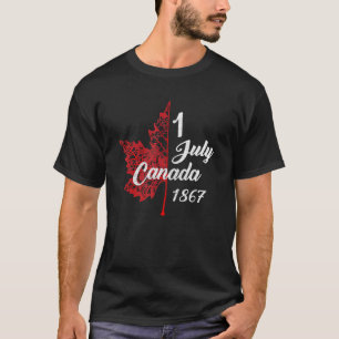 Vintage Happy Canada Day 1st July 1867 Maple Leaf T-Shirt