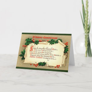 Vintage Happy Christmas Religious Greeting Card