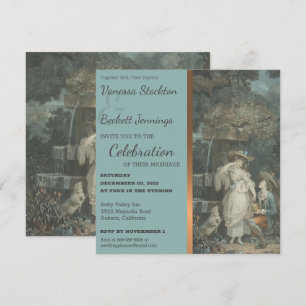 Vintage Happy Couple Wedding Invitation