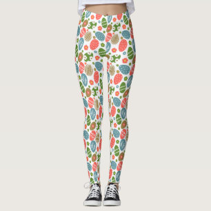 Vintage Happy Easter Blooms Leggings