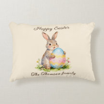 Vintage Happy Easter Bunny with Egg Family 