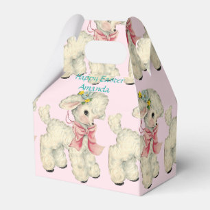 Vintage, Happy Easter, Lamb, Custom Favour Box