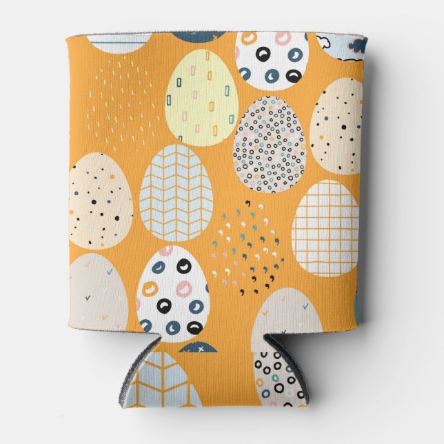Vintage Happy Easter Scandinavian Design Can Cooler (Front)