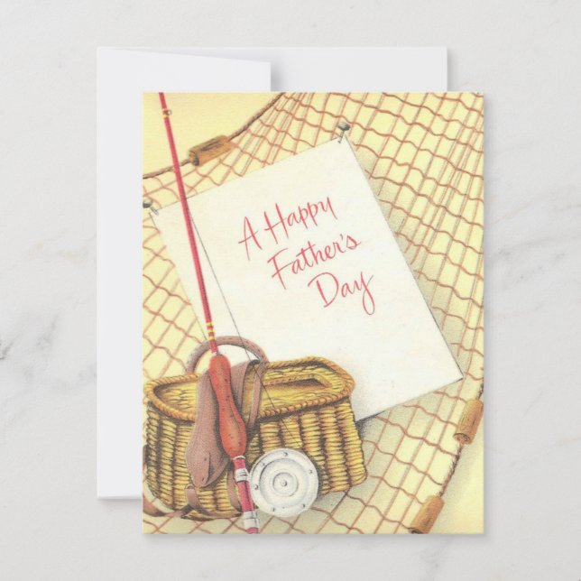 Vintage Happy Fathers Day Holiday Card (Front)