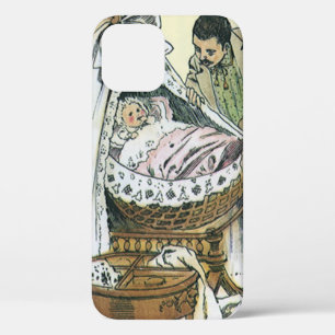 Vintage Happy Fathers Day, Victorian Baby Bassinet iPhone 12 Case
