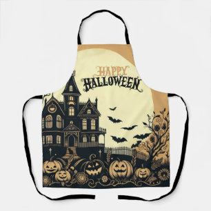 Vintage happy Halloween art Apron