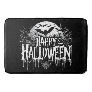 Vintage happy Halloween art Bath Mat