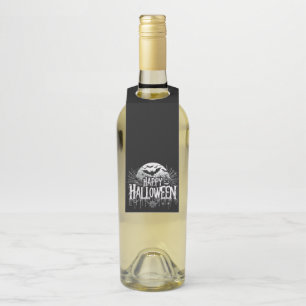 Vintage happy Halloween art Bottle Tag