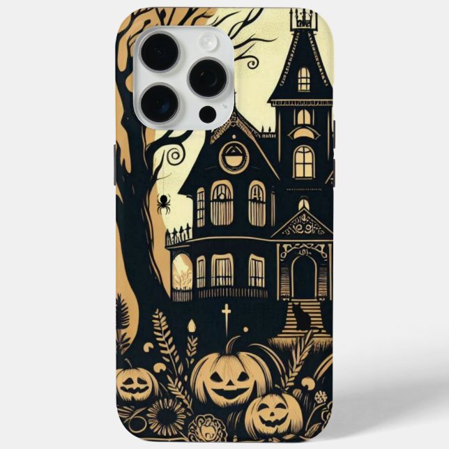 Vintage happy Halloween art Case-Mate iPhone Case (Back)