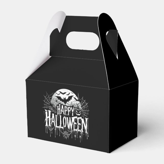 Vintage happy Halloween art Favour Box (Front Side)