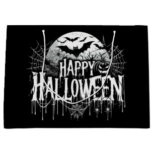 Vintage happy Halloween art Large Gift Bag