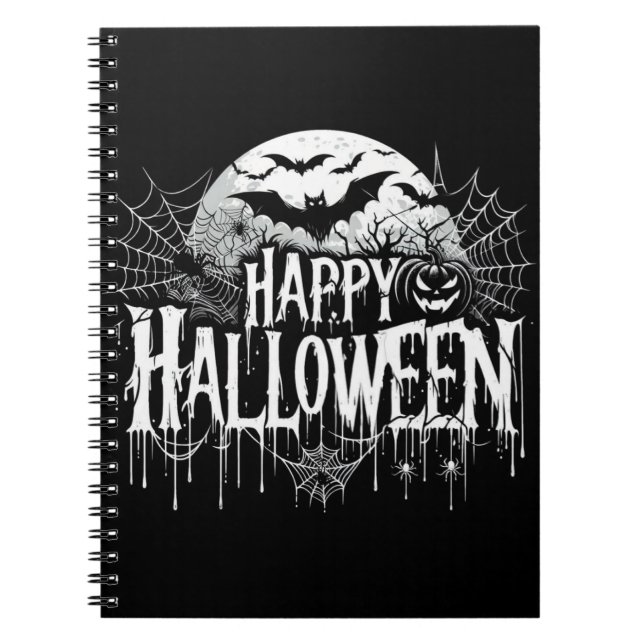 Vintage happy Halloween art Notebook (Front)