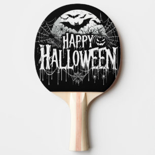 Vintage happy Halloween art Ping Pong Paddle
