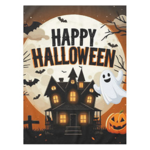 Vintage happy Halloween art Tablecloth