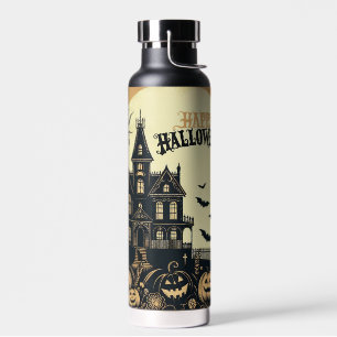 Vintage happy Halloween art Water Bottle