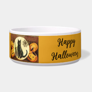 Vintage Happy Halloween Black Cat Bathroom Decor